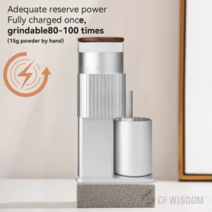 Stainless Steel Electric Burr Coffee Grinder with 25g Capacity for Espresso and Travel