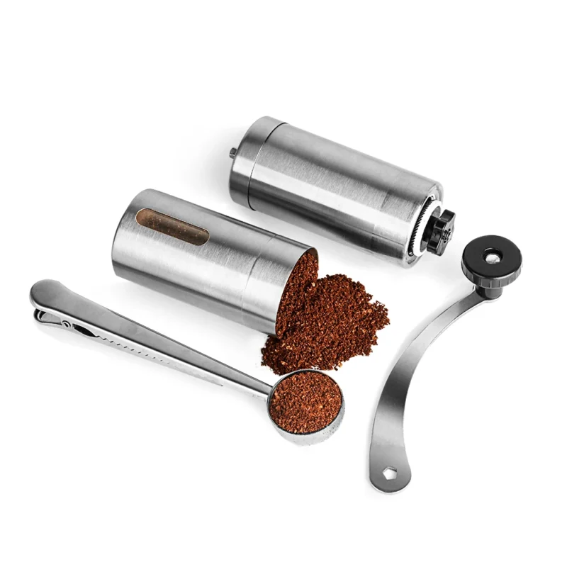 Stainless Steel Conical Burr Manual Coffee Grinder with Adjustable Settings for Travel - Image 4