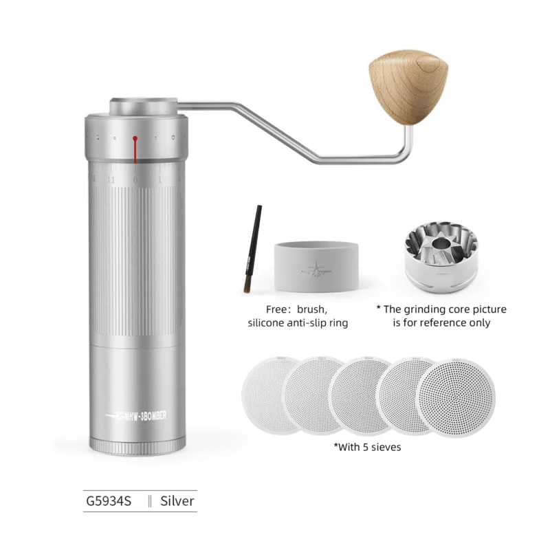 Premium Stainless Steel Conical Burr Manual Coffee Grinder with 15 Adjustable Settings for Espresso to Pour Over - Image 7