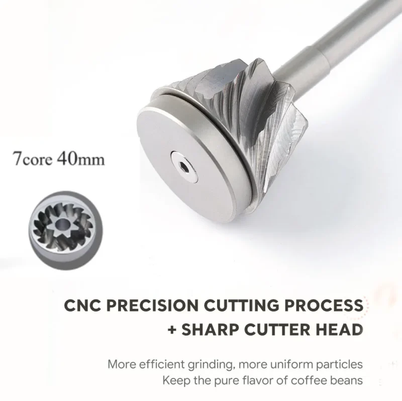 Premium Stainless Steel Manual Coffee Grinder with 40mm Burrs for Precision Brewing - Image 5