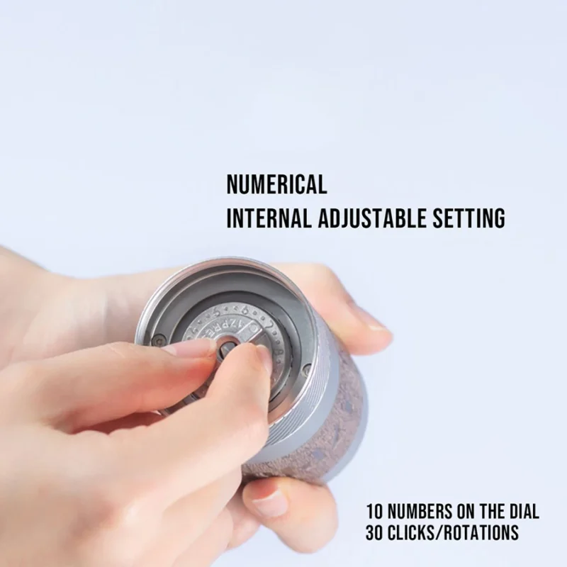 Portable Heptagonal Stainless Steel Burr Manual Coffee Grinder with Precision Adjustment for Pour-Over - Image 5