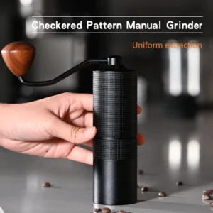 Premium Stainless Steel Manual Coffee Grinder with 15 Adjustable Settings for Espresso