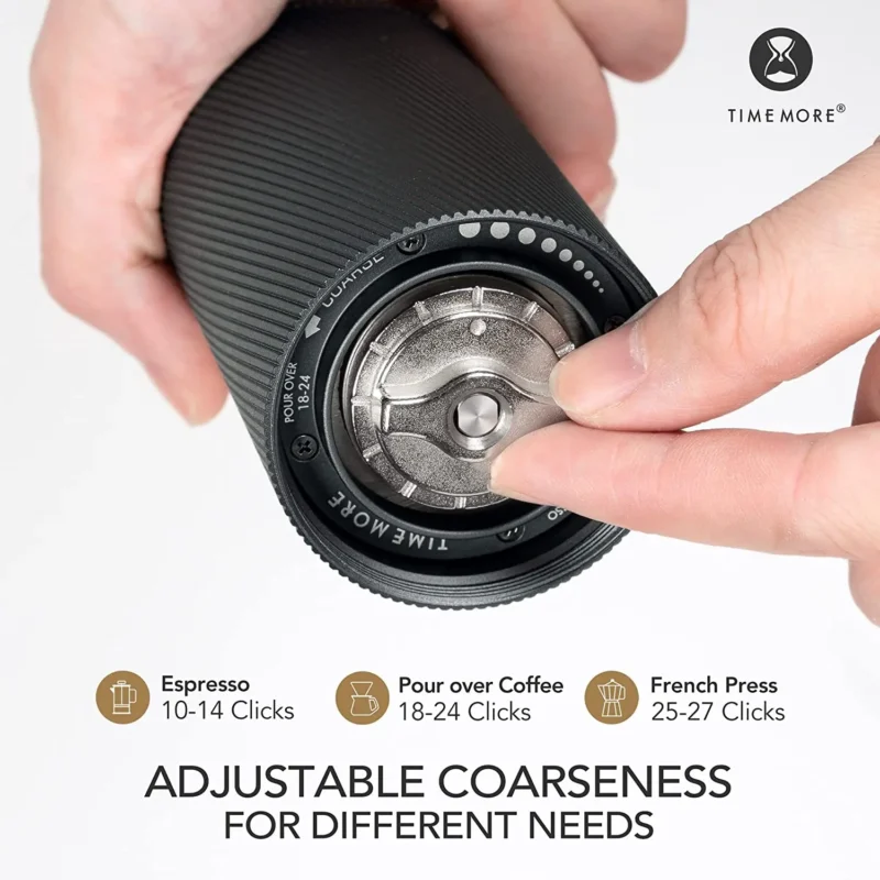 Foldable Stainless Steel Conical Burr Manual Coffee Grinder with Adjustable Settings for Travel - Image 3
