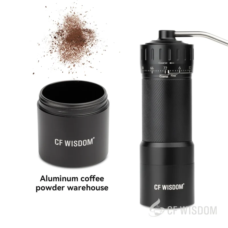 Stainless Steel Burr Manual Coffee Grinder with Adjustable Settings for Travel - Image 4