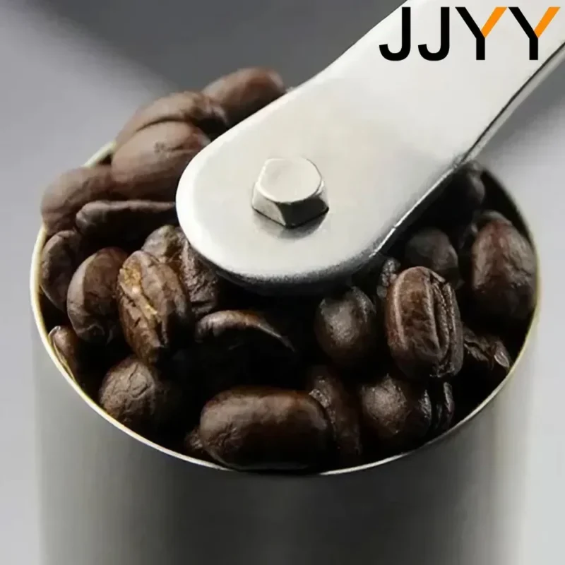 Stainless Steel Burr Manual Coffee Grinder with Adjustable Settings for Home Brewing - Image 3
