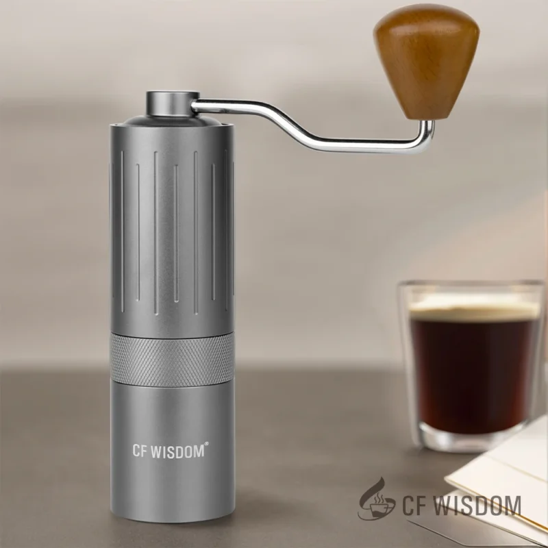 Stainless Steel Burr Manual Coffee Grinder with Adjustable Settings for Travel and Home Use - Image 5