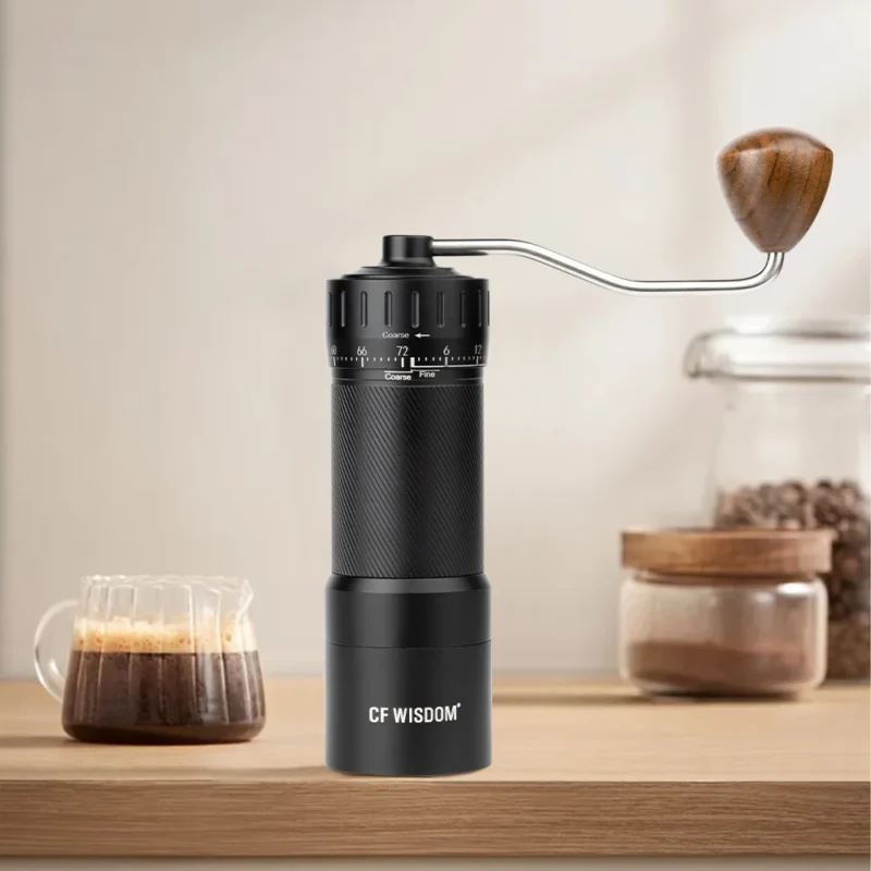 Stainless Steel Burr Manual Coffee Grinder with Adjustable Settings for Travel - Image 6