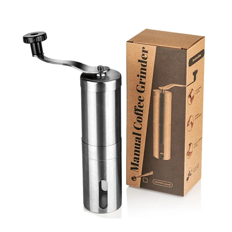 Stainless Steel Conical Burr Manual Coffee Grinder with Adjustable Settings for Home and Travel - Image 7