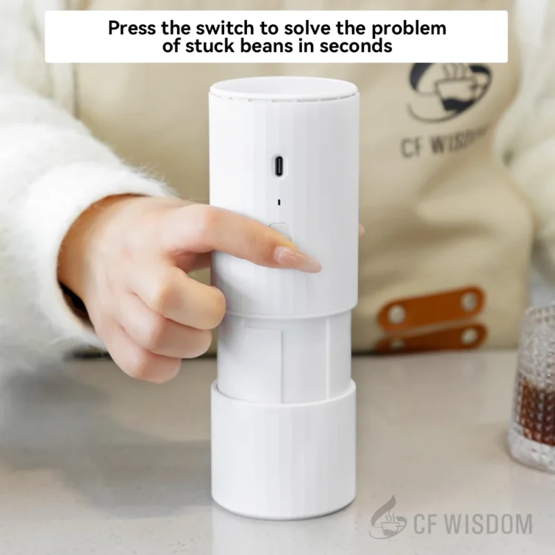 Precision Six-Star Burr Portable Electric Coffee Grinder with 1800mAh Battery for Espresso - Image 5