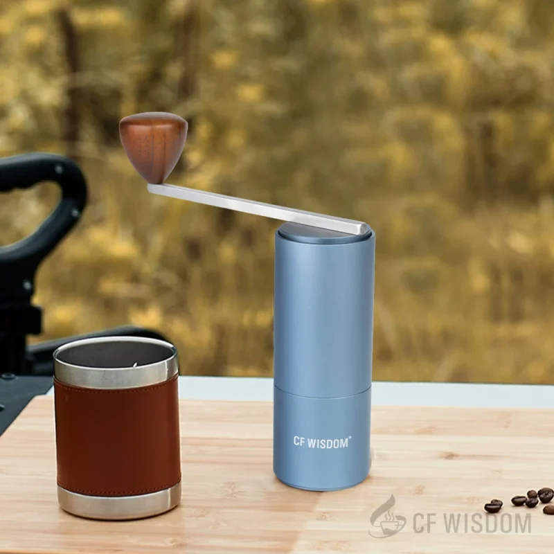 Stainless Steel Burr Manual Coffee Grinder with Adjustable Settings for Thor-Inspired Design - Image 6