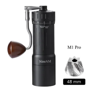 Premium 48MM Stainless Steel Conical Burr Manual Coffee Grinder with Adjustable Settings for Espresso