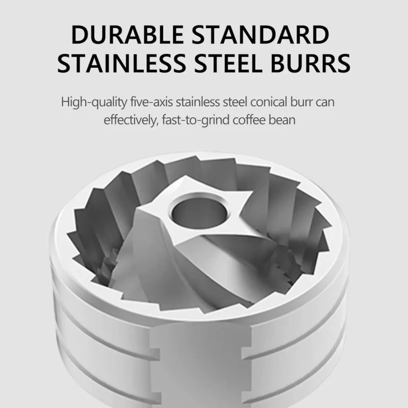 Premium Stainless Steel Conical Burr Manual Coffee Grinder with CNC Precision and 25g Capacity - Image 2