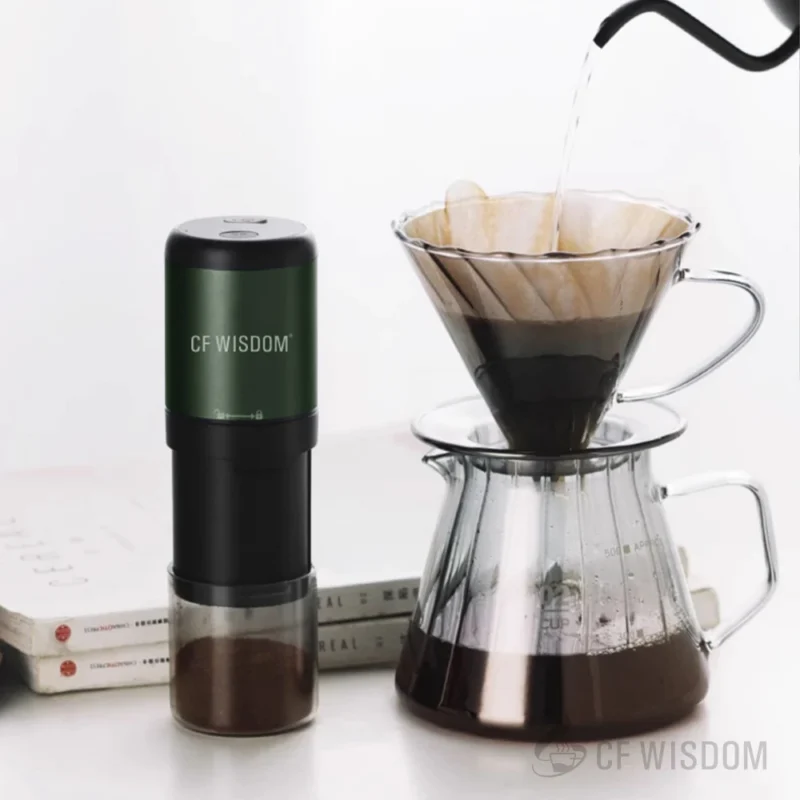 Portable Rechargeable Stainless Steel Electric Coffee Grinder with 15g Capacity for Travel - Image 3