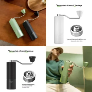 Stainless Steel Burr Manual Coffee Grinder with Adjustable Settings for Precision Brewing