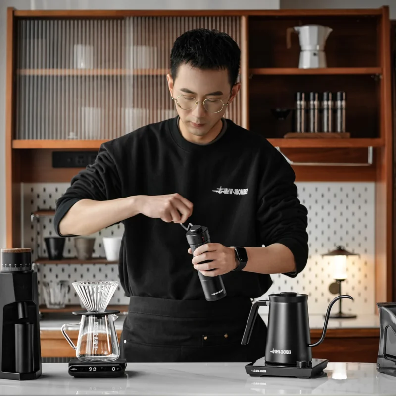Premium Stainless Steel Conical Burr Manual Coffee Grinder with 15 Adjustable Settings for Espresso to Pour Over - Image 6