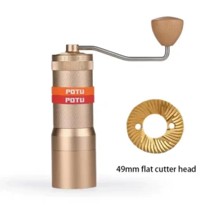 Aluminum Alloy Burr Manual Coffee Grinder with Adjustable Settings for Home Brewing