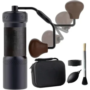 Premium Stainless Steel Burr Manual Coffee Grinder with Adjustable Settings for Travel