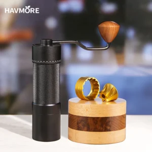Premium Stainless Steel Manual Coffee Grinder with External Adjustment for Espresso and Pour Over