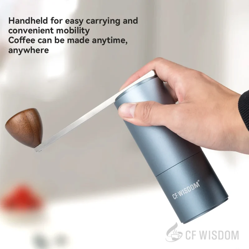 Stainless Steel Burr Manual Coffee Grinder with Adjustable Settings for Thor-Inspired Design - Image 2