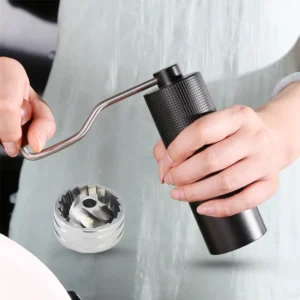 Stainless Steel Burr Manual Coffee Grinder with Adjustable Settings for Precision Brewing