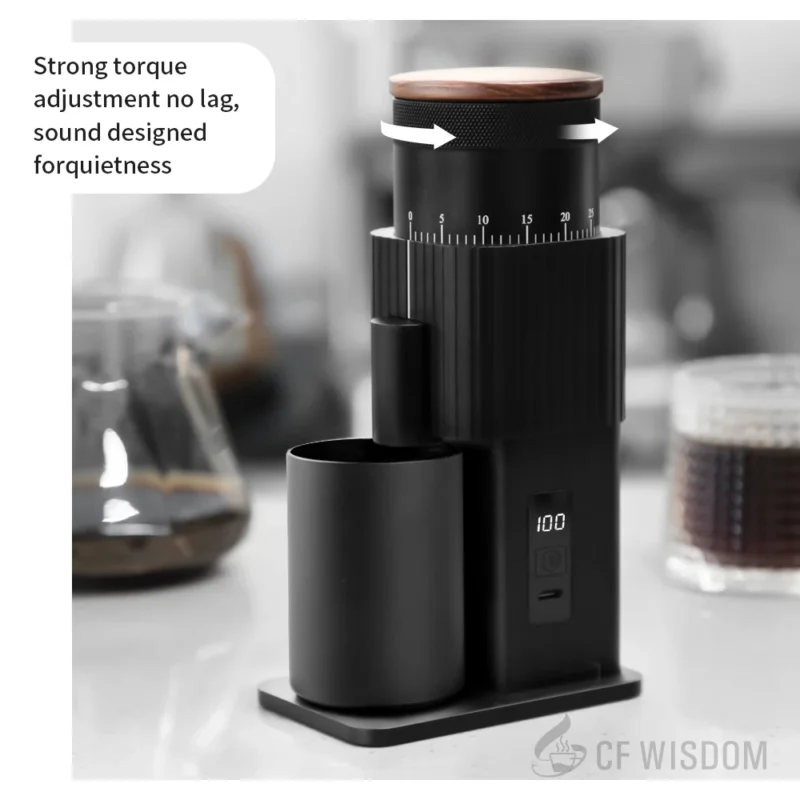 Portable Electric Coffee Grinder with Six-Star Burr for Precision Brewing - Image 3