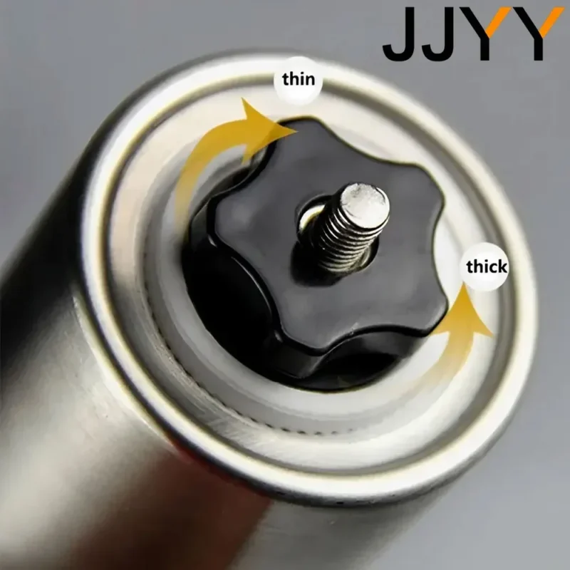 Stainless Steel Burr Manual Coffee Grinder with Adjustable Settings for Home Brewing - Image 2