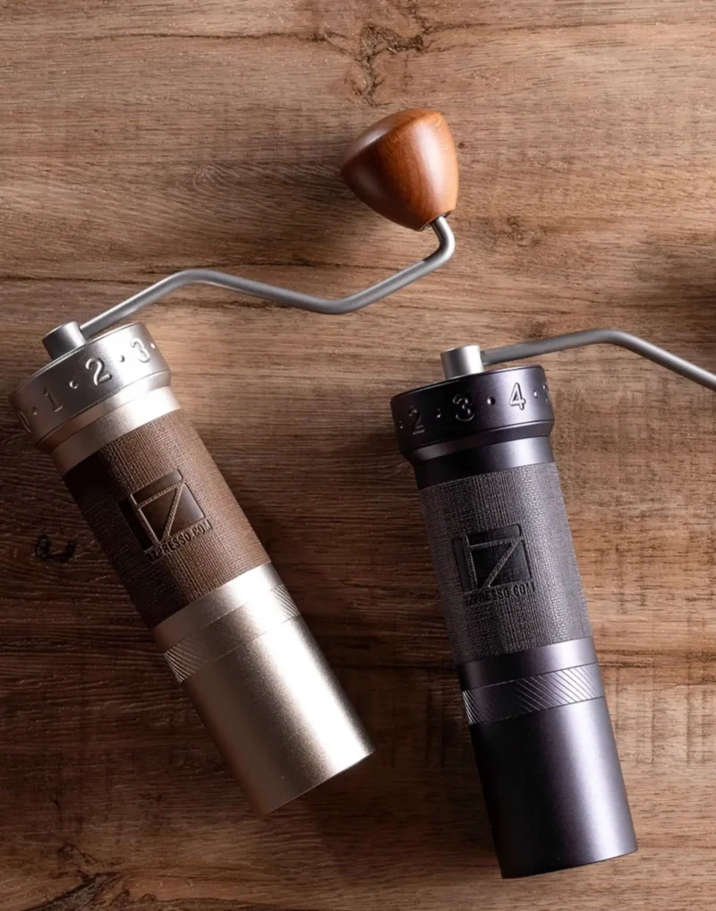 Premium Die-Cast Aluminum Manual Coffee Grinder with Adjustable Stainless Steel Burrs for Precision Brewing - Image 2