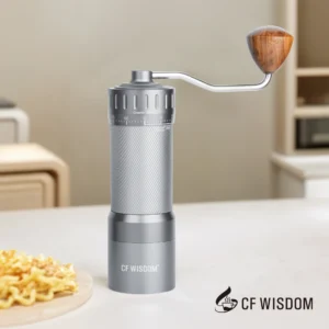 Stainless Steel Burr Manual Coffee Grinder with Adjustable Settings for Travel