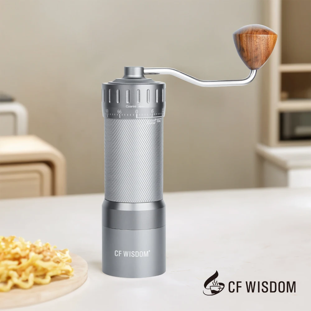 Stainless steel travel grinder with adjustable settings for maintaining consistent AeroPress brews
