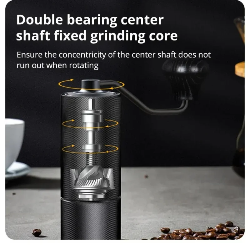 Stainless Steel Burr Manual Coffee Grinder with Adjustable Settings for Home Brewing - Image 6