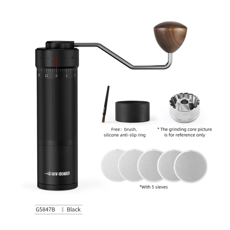 Premium Stainless Steel Conical Burr Manual Coffee Grinder with 15 Adjustable Settings for Espresso to Pour Over - Image 8
