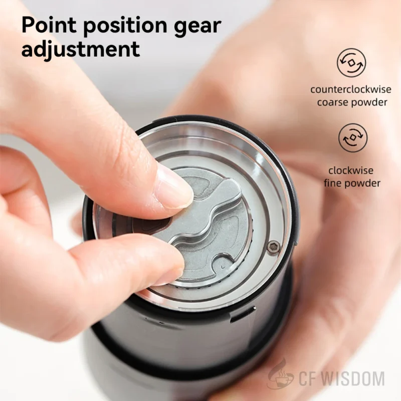 Portable Rechargeable Stainless Steel Electric Coffee Grinder with 15g Capacity for Travel - Image 5