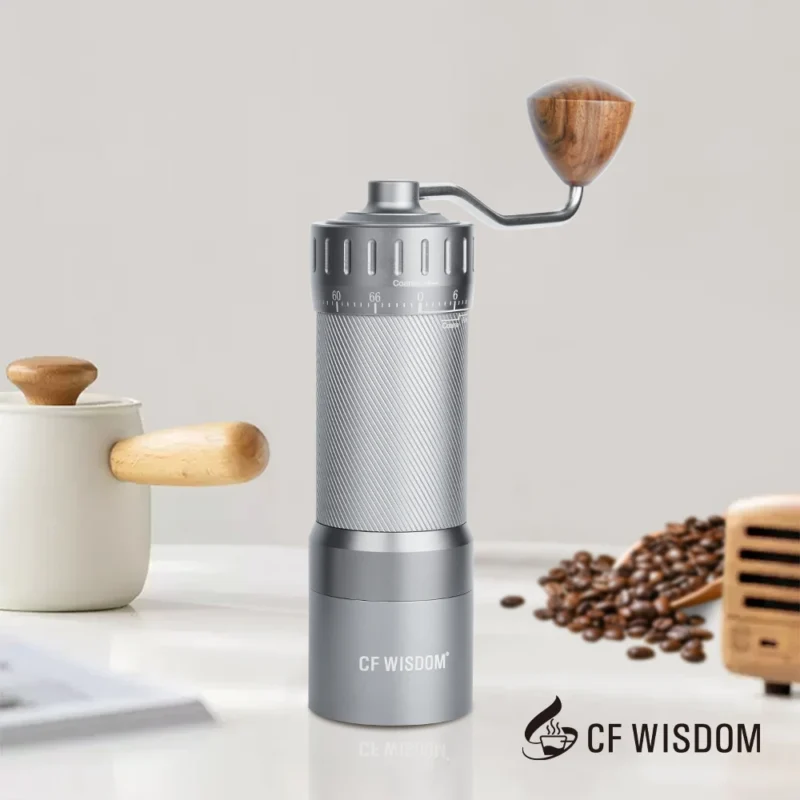 Stainless Steel Burr Manual Coffee Grinder with Adjustable Settings for Travel - Image 2
