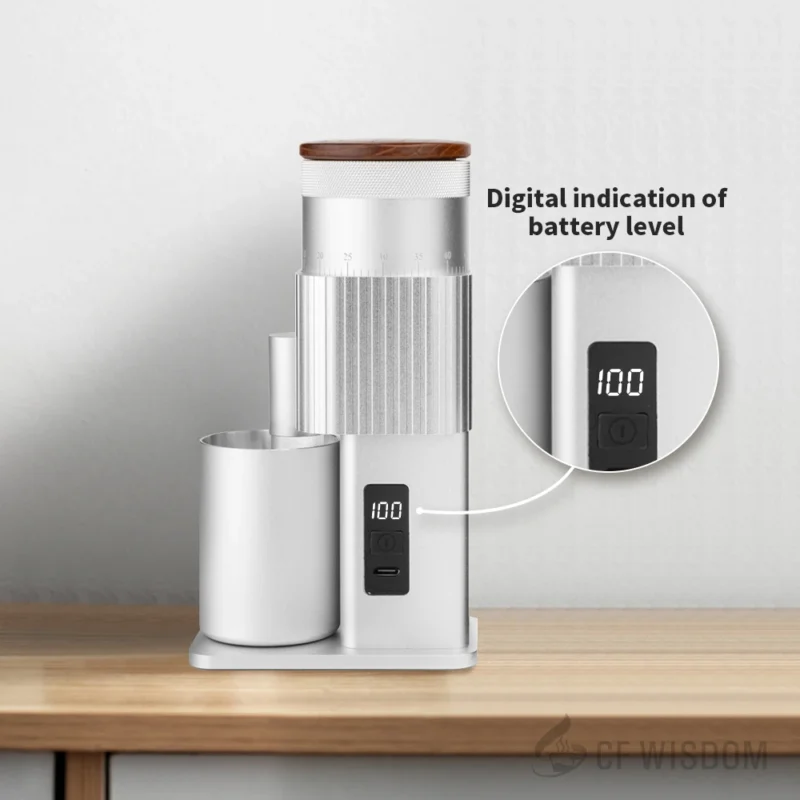 Portable Electric Coffee Grinder with Six-Star Burr for Precision Brewing