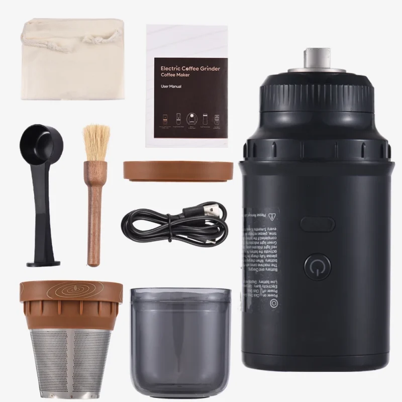 Portable USB Rechargeable Ceramic Burr Manual Coffee Grinder with 24 Settings for Espresso and Pour Over - Image 5