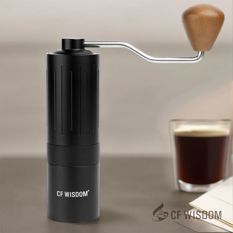 Stainless Steel Burr Manual Coffee Grinder with Adjustable Settings for Travel and Home Use - Image 4