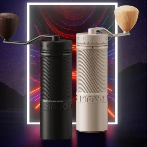 Premium Stainless Steel Manual Coffee Grinder with 45mm Burrs for Precision Brewing