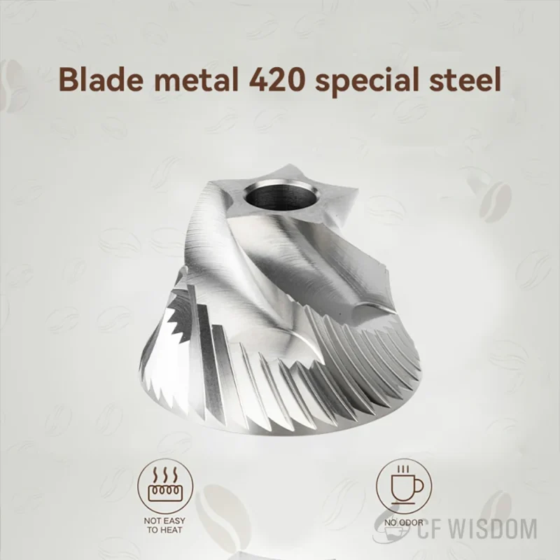 Portable Rechargeable Stainless Steel Electric Coffee Grinder with 15g Capacity for Travel - Image 4