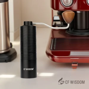 Stainless Steel Conical Burr Manual Coffee Grinder with Adjustable Settings for Pour Over and Espresso