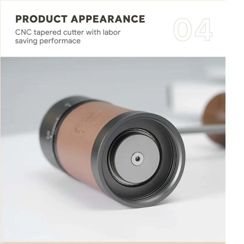 Premium Stainless Steel Manual Coffee Grinder with Titanium Burrs for Precision Brewing - Image 5