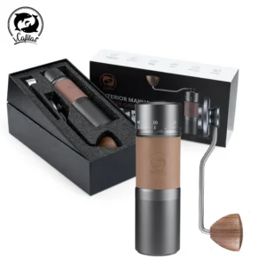 Premium Stainless Steel Manual Coffee Grinder with 40mm Burrs for Precision Brewing