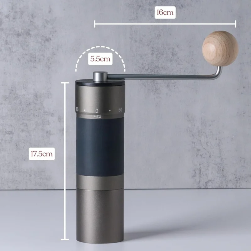 Premium Stainless Steel Burr Manual Coffee Grinder with Adjustable Settings for Multiple Brewing Methods