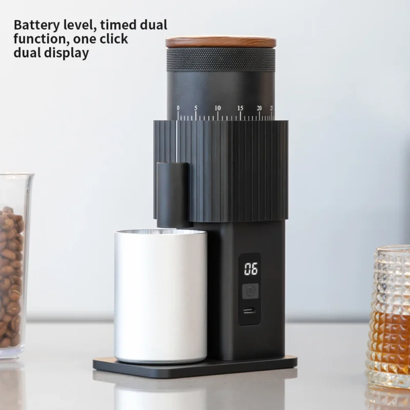 Premium Stainless Steel Portable Electric Coffee Grinder with Adjustable Burr for Pour Over - Image 4