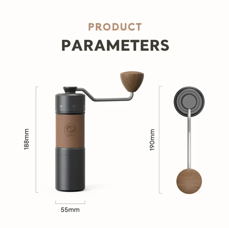 Premium Stainless Steel Manual Coffee Grinder with 40mm Burrs for Precision Brewing - Image 4