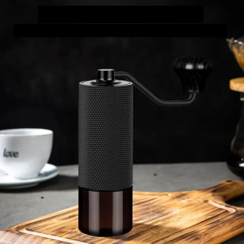 Premium Stainless Steel Burr Manual Coffee Grinder with Adjustable Settings for Home Brewing