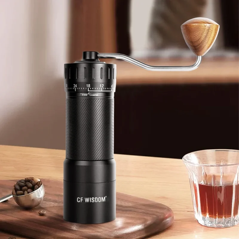 Stainless Steel Burr Manual Coffee Grinder with Adjustable Settings for Travel - Image 5