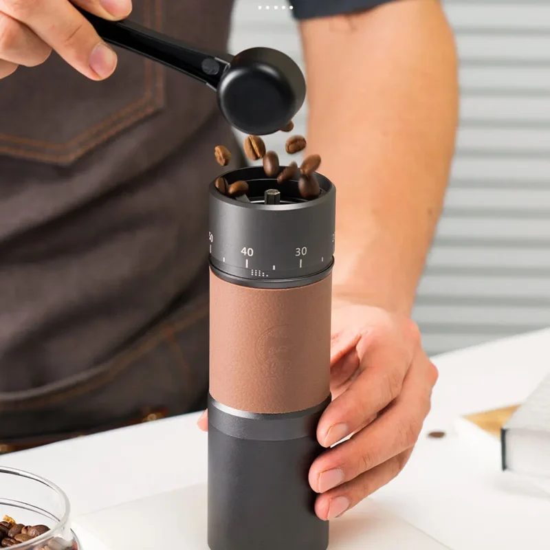Premium Stainless Steel Manual Coffee Grinder with Titanium Burrs for Precision Brewing - Image 3