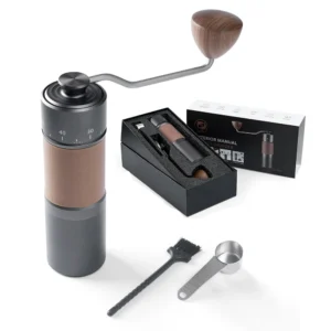 Premium Stainless Steel Manual Coffee Grinder with Titanium Burrs for Precision Brewing