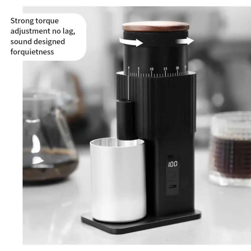 Premium Stainless Steel Portable Electric Coffee Grinder with Adjustable Burr for Pour Over - Image 3