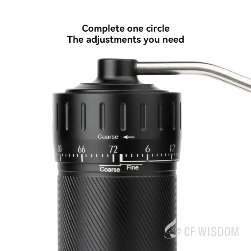 Stainless Steel Conical Burr Manual Coffee Grinder with Adjustable Settings for Pour-Over - Image 4